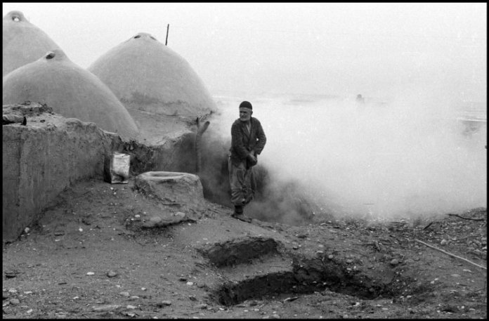 IRAN. 1958. Public bath near the Caspian Sea.
